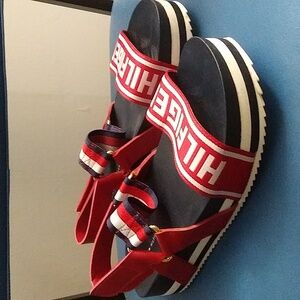 TOMMY HILFIGER BECKETT Womens Red Sandals size 10, New